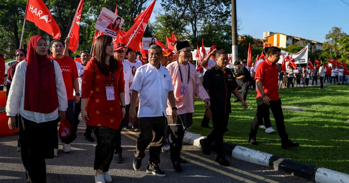 Chants of Support as Pakatan Harapan's Sharon Teo Files in Johor Election