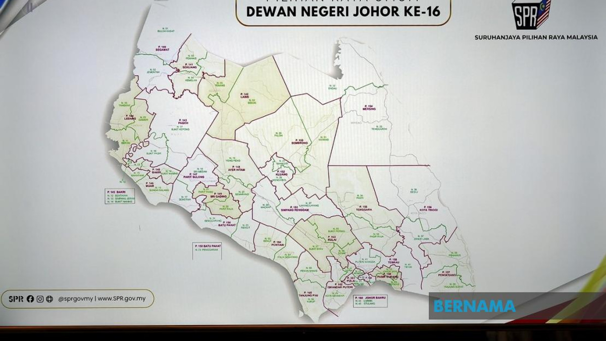 Johor's 16th State Election Kicks Off With Nomination Day as Seven Parties Vie for 56 Seats