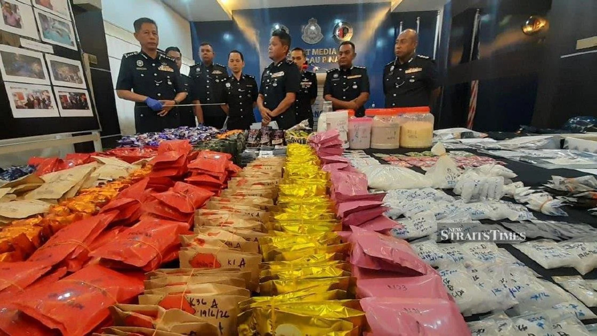 Penang Police Bust Major Drug Operation, Arrest Couple and Seize RM9.7 Million in Narcotics