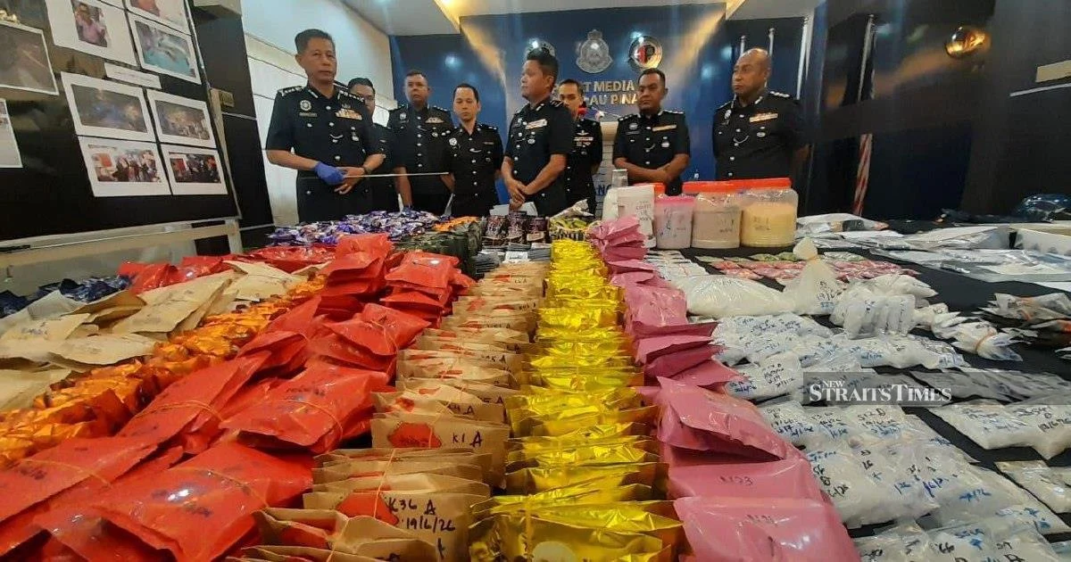 Penang Police Bust Major Drug Operation, Arrest Couple and Seize RM9.7 Million in Narcotics