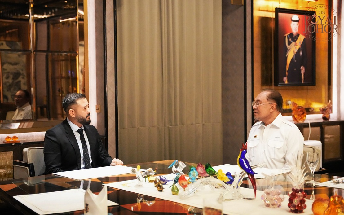 PM Anwar Thanks Johor Regent For Courtesy Visit, Urges Respect For Royal Institution In Politics