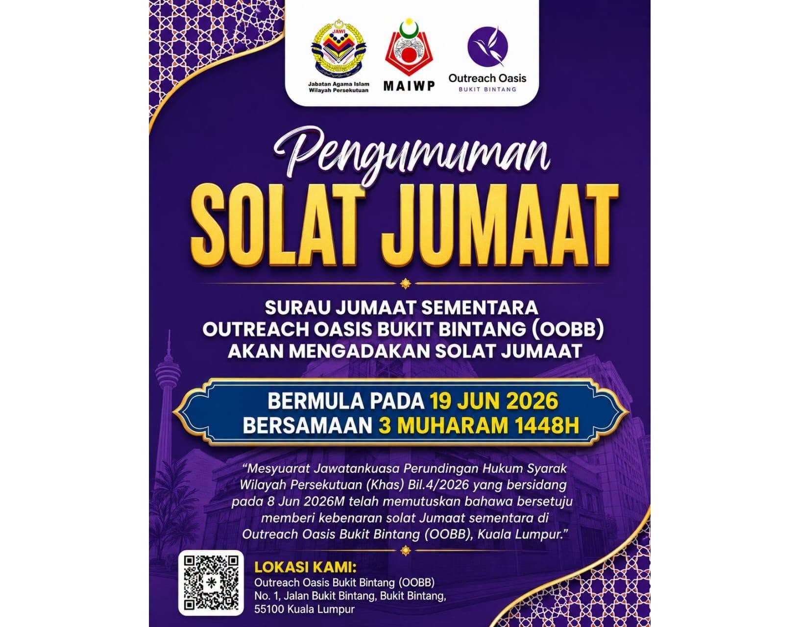 Bukit Bintang Gets Temporary Friday Prayer Facility Ahead of Permanent Surau Construction