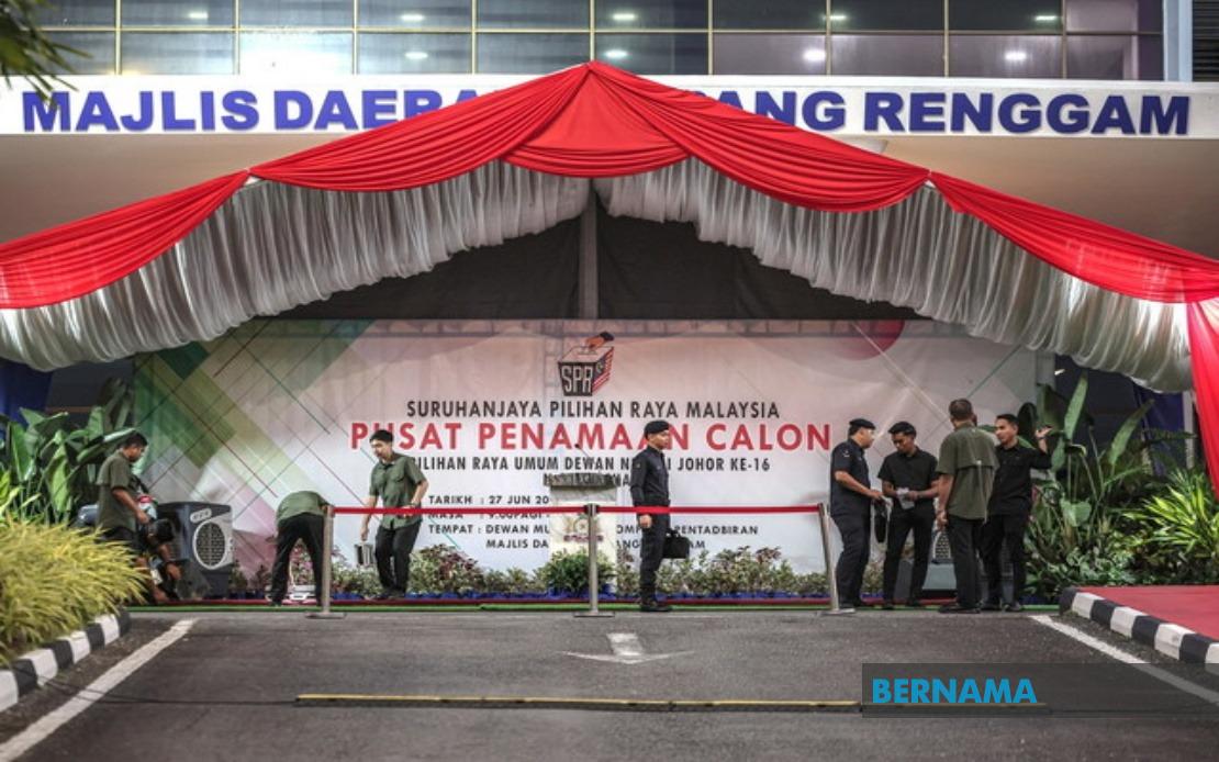 Johor state election nomination day kicks off with 56 centres operating nationwide