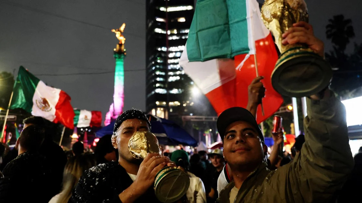 Car ploughs through Mexico football fans in Cabo San Lucas, injuring 17