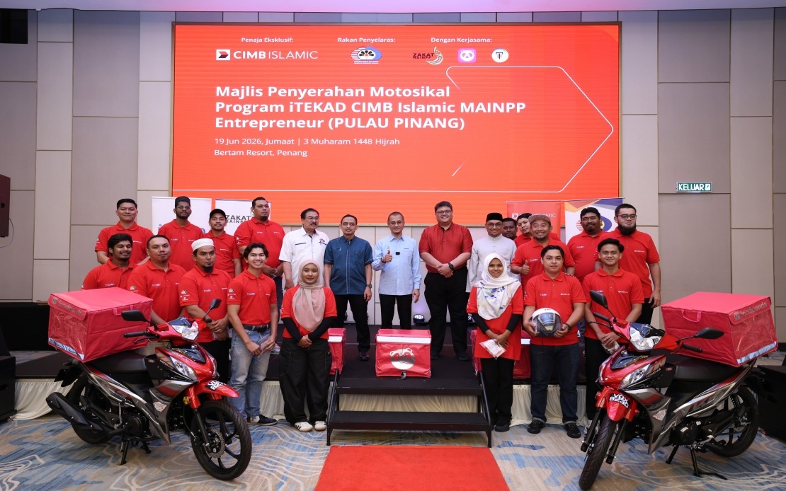 20 Entrepreneurs Receive Motorcycles Under CIMB Islamic-MAINPP Programme in Penang