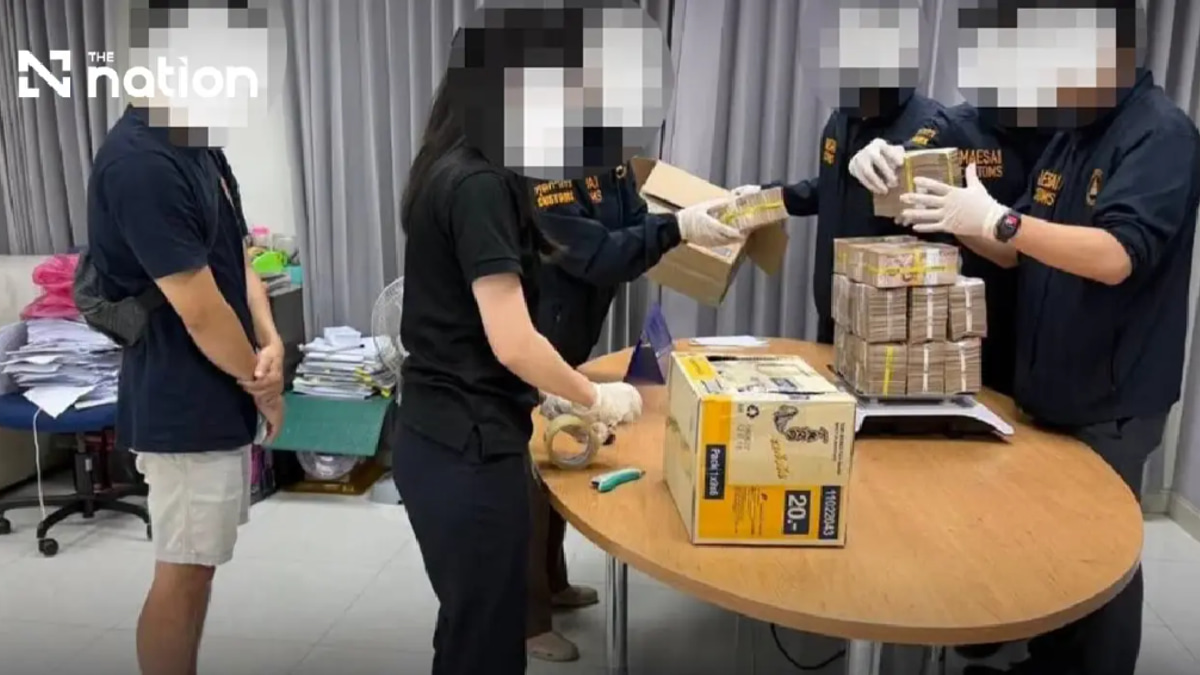 Thai customs intercepts 23 million baht hidden in snack boxes at Myanmar border