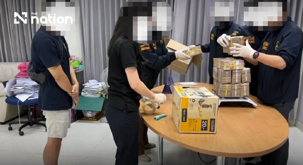 Thai customs intercepts 23 million baht hidden in snack boxes at Myanmar border